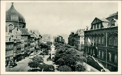 Postkaart Lüttich Luik Lîdje Place du Marche et Perron 1930