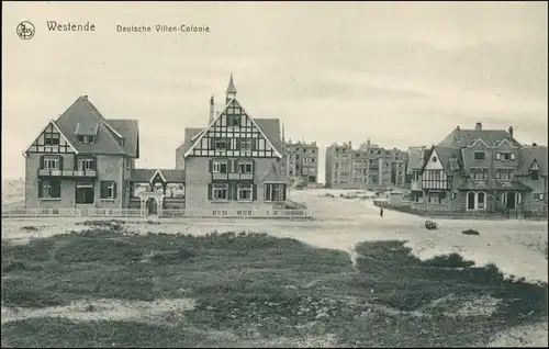 Postkaart Westende-Middelkerke Deutsche Villenkolonie 1911