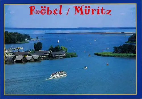 Röbel/Müritz Luftbild - Hafenstadt, am Westufer der Müritz 2000