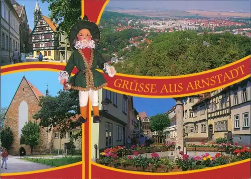 Arnstadt Papiermühle, Liebfrauenkirche, Blick auf Arnstadt,  Zimmerstraße 1995