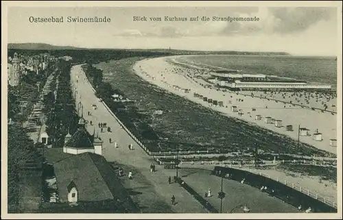 Osternothafen (Ostswine)-Swinemünde Warszów Świnoujście Strandpromenade  1929