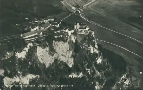 Ansichtskarte Beuron Luftbild Schloss Werenwag 1931