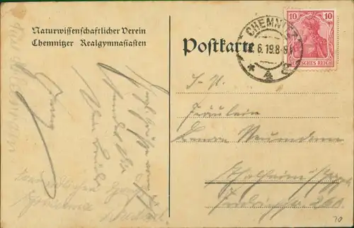 Chemnitz Stiftungsfest Heraldik Naturwissenschaftlicher Verein 1919