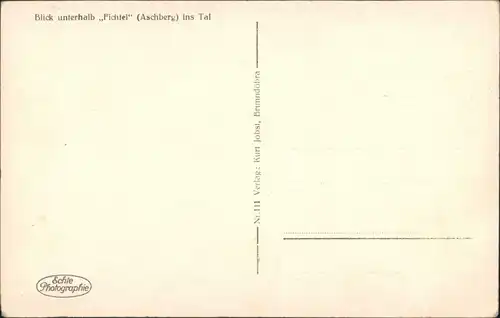 Sachsenberg-Georgenthal-Klingenthal Umland-Ansicht, Aschberg Blick  Tal 1940