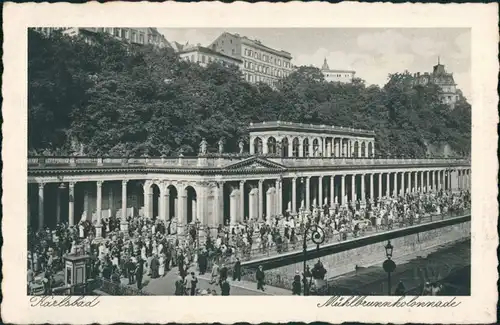 Karlsbad Karlovy Vary Mühlbrunnkolonnade Mlýnská kolonáda   1939