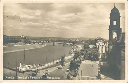 Dresden  Schiffsanlegestelle Elbe 1962   gelaufen nach Burgstädt in Sachsen