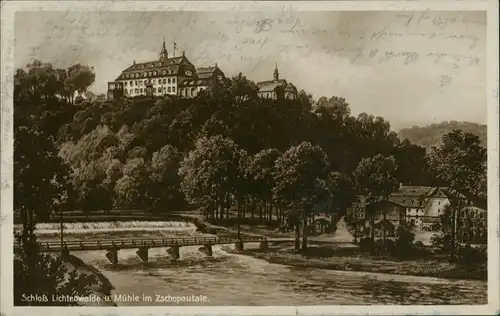 Lichtenwalde-Niederwiesa Schloß Lichtenwalde, Mühle  Zschopau-Tal 1928