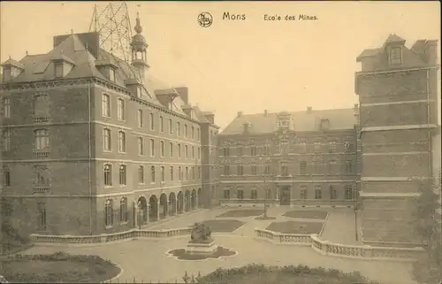Bergen Mons (Mont) Ecole des Mines, Schule Gebäude Gesamtansicht 1916