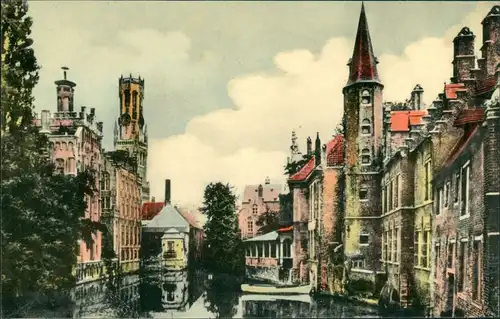 Brügge Brugge | Bruges Stadtteilansicht Quai du Rosaire Rozenkranskaai 1950