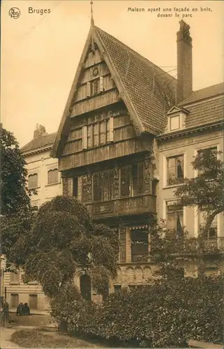 Brügge Brugge | Bruges Stadtteilansicht Maison ayant facade   Fachwerkhaus 1910
