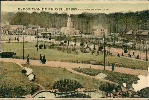 Brüssel Bruxelles Ausstellung 1910 Exposition Jardin de Bruxelles 1910