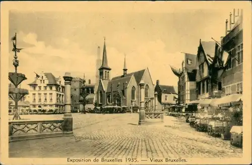 Brüssel Bruxelles Exposition 1935 Vieux Bruxelles/Ausstellung, Altstadt 1935