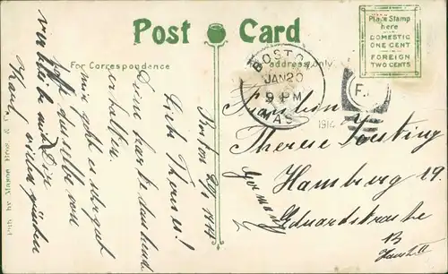 Postcard Boston Washingtonstreet 1920