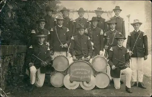 Großvoigtsberg-Großschirma Spielmannzug Privatfoto AK 1926 Privatfoto