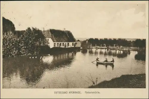 Postcard Apenrade Aabenraa Åbenrå Färbersmühle 1918