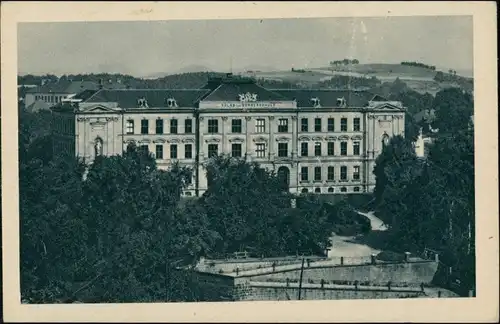 Postcard Niemes Mimoň Bürgerschule 1937