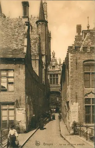 Postkaart Brügge Brugge | Bruges La rue de l'Ane Aveugle 1913