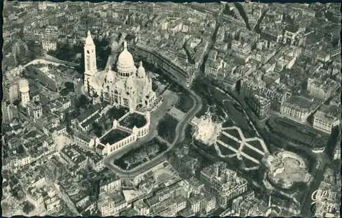 Paris Vue aérienne vers le Sacré-Coeur/Luftaufnahme Innenstadt 1940