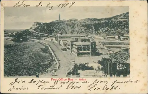 Postcard Aden عدن Stadt, Post Office 1907