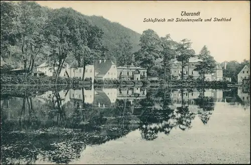 Ansichtskarte Tharandt Stadtbad - Schloßteich 1912