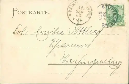 Ansichtskarte Hasenberg-Stuttgart Hasenbergsteige - Straße 1903