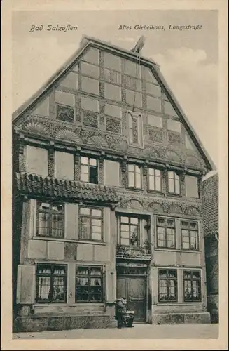 Ansichtskarte Bad Salzuflen Altes Giebelhaus Lange Straße 1928