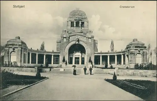 Ansichtskarte Stuttgart Partie am krematorium 1911