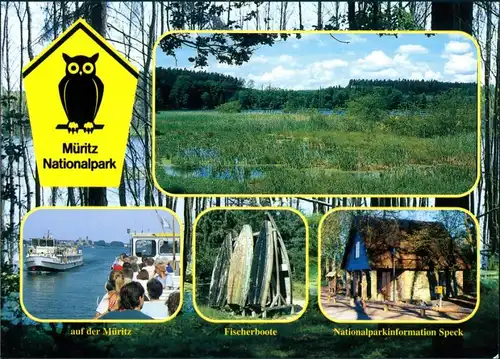 Mecklenburg-Vorpommern Müritz-Nationalpark, Fahrgastschiffe, Fischerboote, 2000