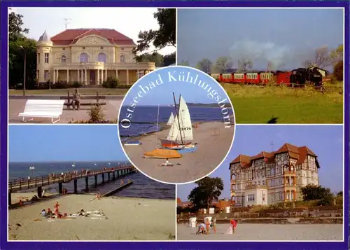 Ansichtskarte Kühlungsborn Villa, Seebrücke, Molli Bäderbahn 1995