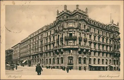 Ansichtskarte Stuttgart Hotel Marquardt 1923