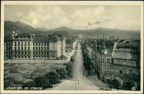 Ansichtskarte Leoben Franz Josef Platz 1932
