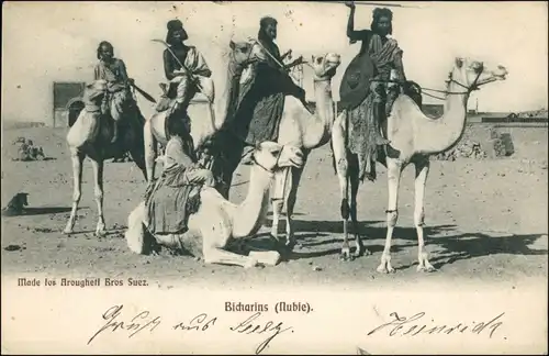 Suez السويس‎ as-Suways Typen Bicharins Nubie - Krieger 1908