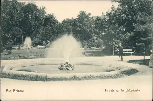 Postcard Bad Reinerz Duszniki-Zdrój Kurplatz mit Ulrikenquelle 1908