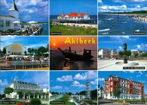 Ahlbeck (Usedom) Ostsee-Hotel Ostseetherme Haus Seeblick Badestrand 1998