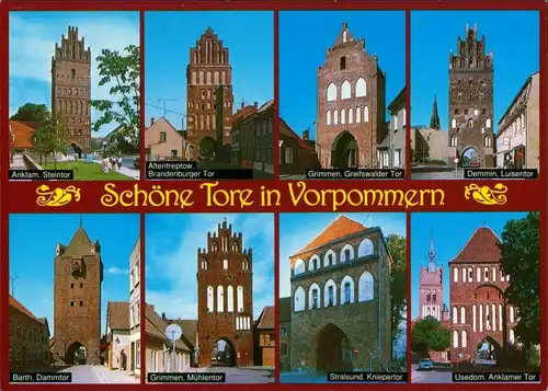 Ansichtskarte .Mecklenburg-Vorpommern Schöne Tore in Vorpommern 1998