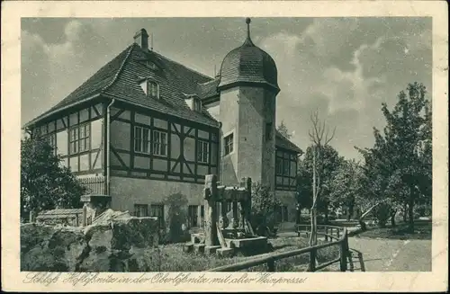 Ansichtskarte Oberlößnitz-Radebeul Schloß Hoflößnitz - Weinpresse 1928