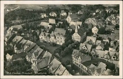 Ansichtskarte Bad Sooden-Bad Sooden-Allendorf Luftbild Marktplatz 1932