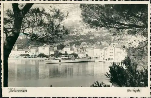 Postcard Macharscha Makarska Stadt, Dampfer 1959