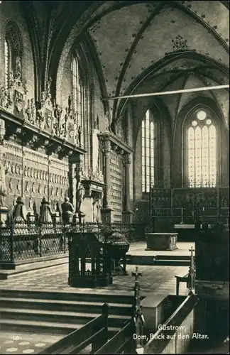 Ansichtskarte Güstrow Dom, Blick zum Altar 1932