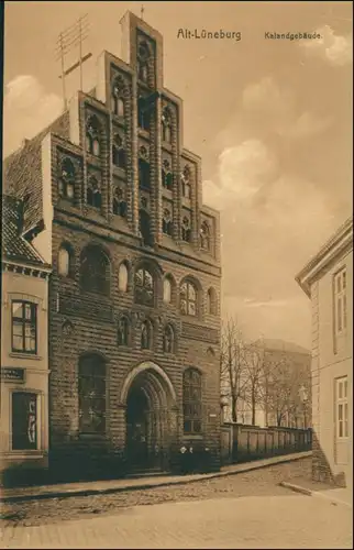 Ansichtskarte Lüneburg Straßenpartie Kalandgebäude 1912