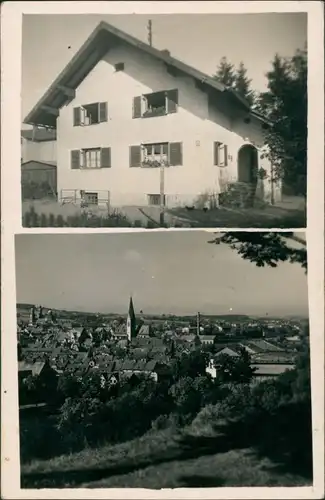 Ansichtskarte Garmisch-Partenkirchen 2 Bild: Haus und Totale 1959