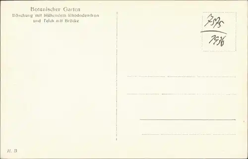 Ansichtskarte Dahlem-Berlin Botanischer Garten, Brücke 1928