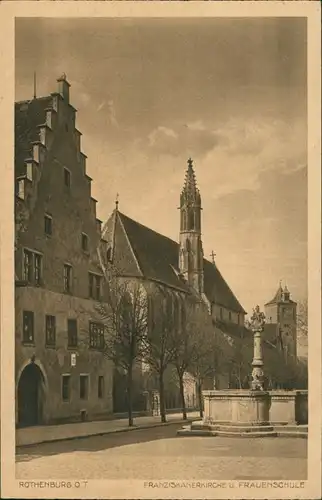 Rothenburg ob der Tauber Franziskanerkirche und Frauenschule 1930