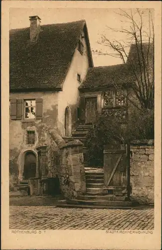 Ansichtskarte Rothenburg ob der Tauber Stadtkirchnerwohnung 1930