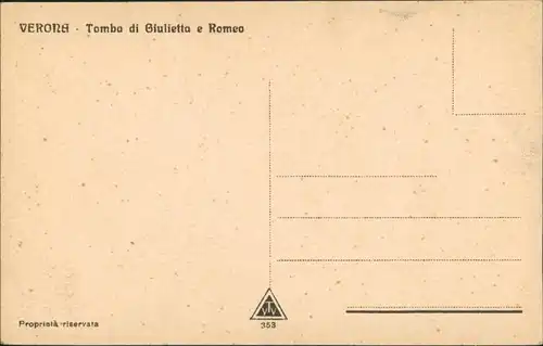 Verona Verona VERONA - Tomba di Giulietta e Romeo/Laubengang Friedhof Grab 1910