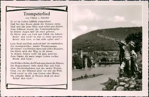 Bad Säckingen Trompeter von Säckingen Liedkarte, Viktor v. Scheffel 1960