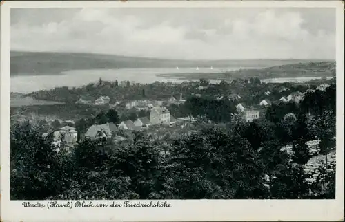 Werder (Havel) Panorama Blick v.d. Friedrichshöhe zur Havel 1930