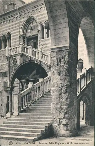 Verona Italia Palazzo della Ragione Scala monumentale alten Hauses 1910