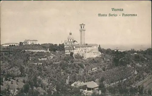 Vicenza Panorama Monte Berico/Panorama Blick auf Turm Gebäude 1910