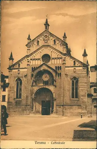 Verona Italia Cattedrale/Kirche Strassen Partie an der Kathedrale 1910